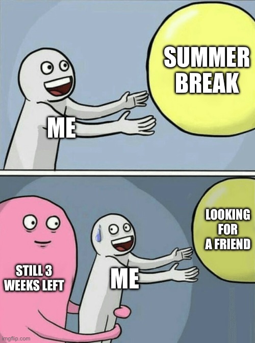 SUMMER BREAK /  ME /  LOOKING FOR A FRIEND /  STILL 3 WEEKS LEFT /  ME